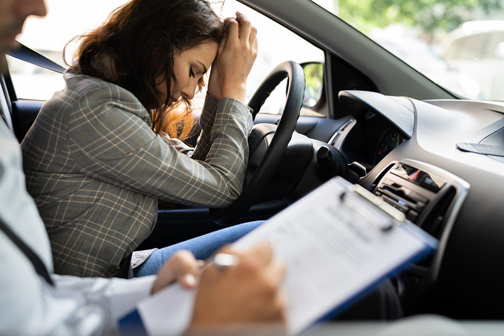 Woman Failing Driving Test